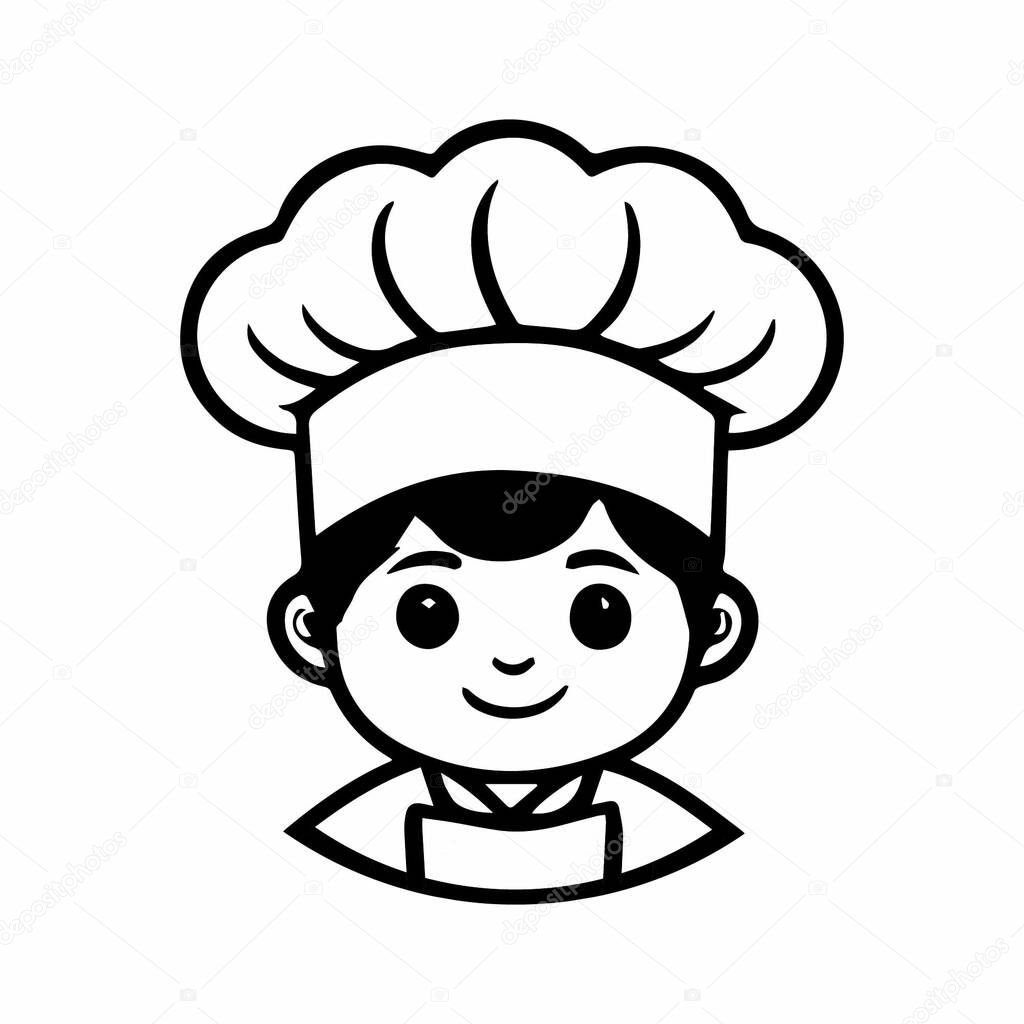 Cartoon Chef Character Illustration for Culinary Business Logo