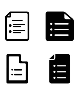 Asgari Belge ve Liste Simgesi Ayarlama Koleksiyonu