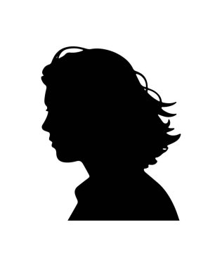 Kadın Yanı Profili Silueti Gözlük takıyor