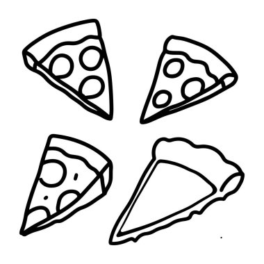 Dört Lezzetli Pizza Dilimleri