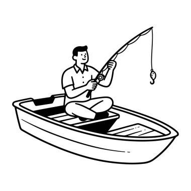 Küçük Teknede Tek Başına Balıkçı