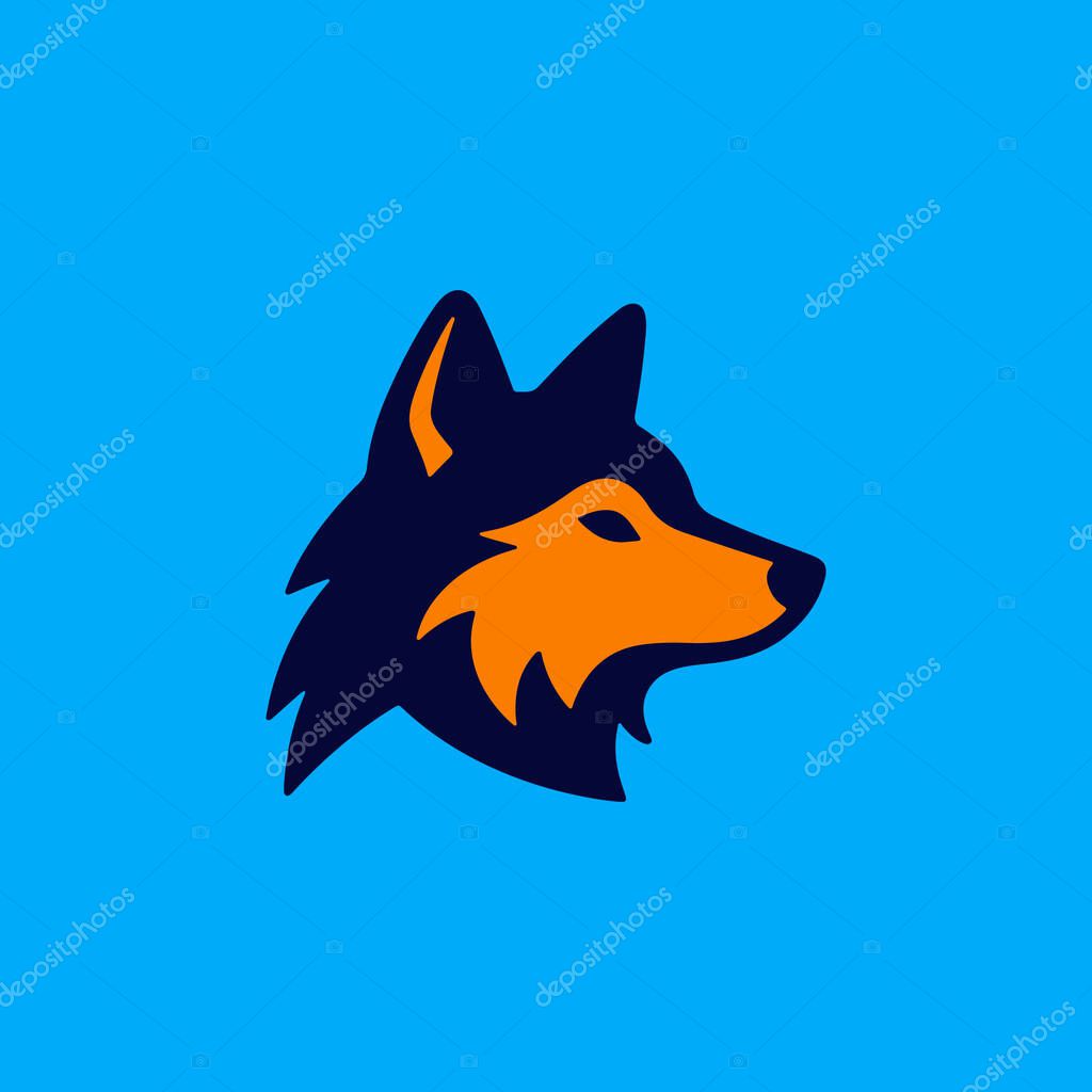 Bold Modern Wolf Logo Design Icon