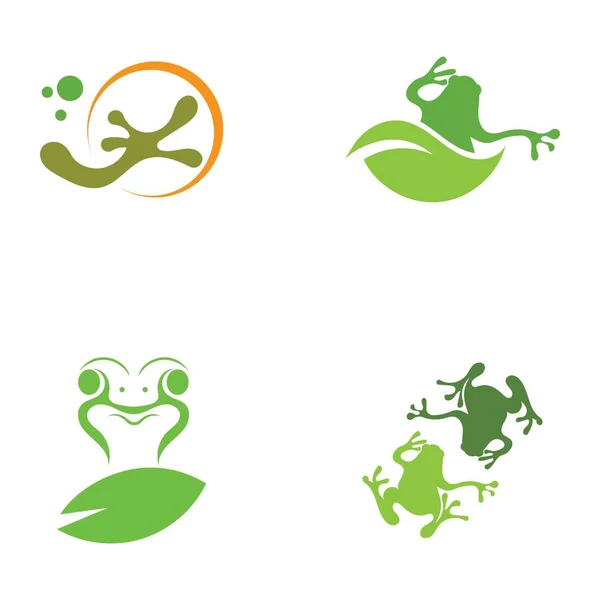 stock vector set of Frog Logo Template vector illustration design