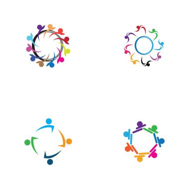 Topluluk logo tasarım şablonu seti
