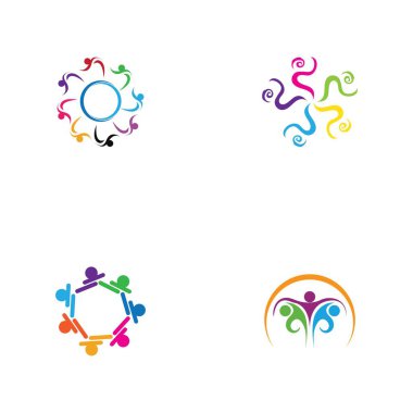 Topluluk logo tasarım şablonu seti