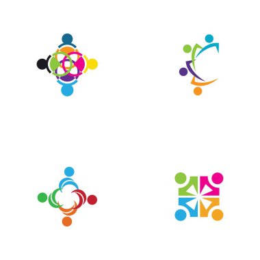 Topluluk logo tasarım şablonu seti