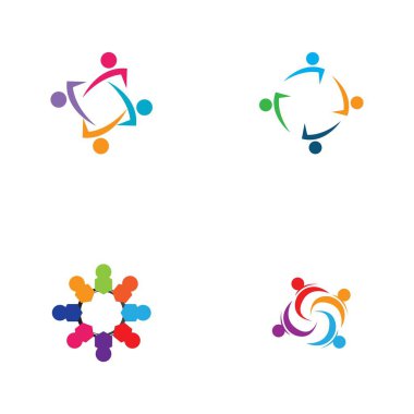 Topluluk logo tasarım şablonu seti