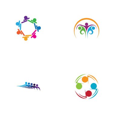 Topluluk logo tasarım şablonu seti