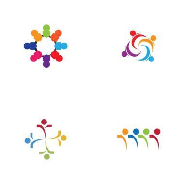 Topluluk logo tasarım şablonu seti