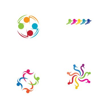 Topluluk logo tasarım şablonu seti