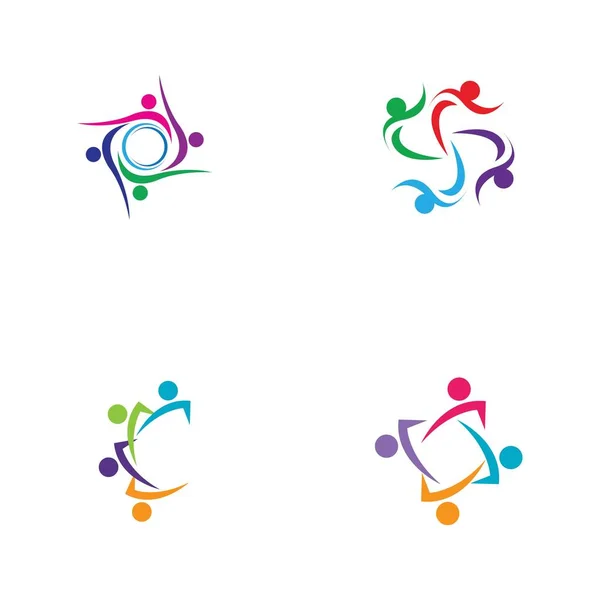 Набор Шаблонов Логотипа Сообщества — стоковый вектор