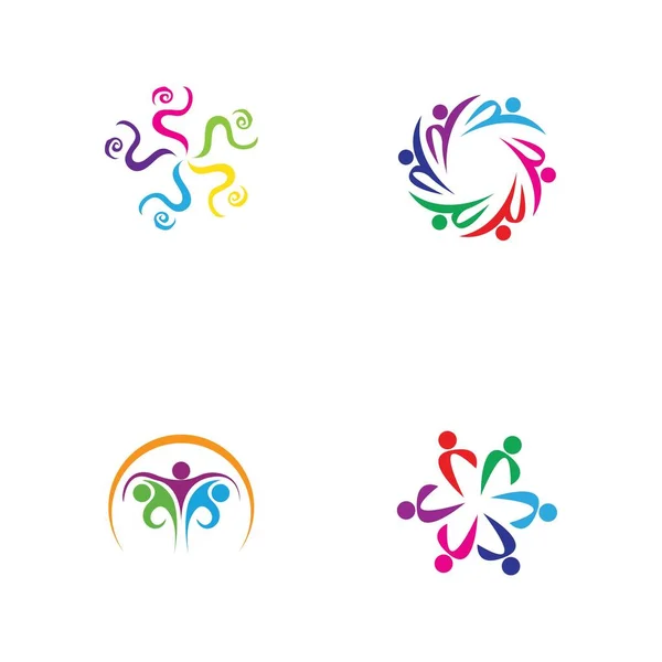 Набор Шаблонов Логотипа Сообщества — стоковый вектор