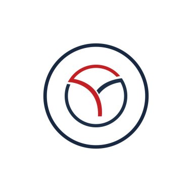 Y harfi Logo şablonu vektör simgesi tasarım