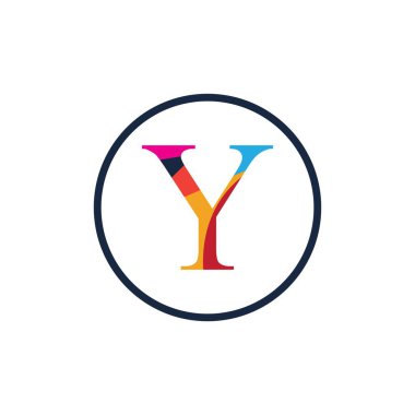 Y harfi Logo şablonu vektör simgesi tasarım
