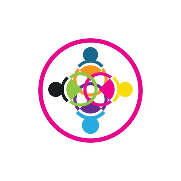 Logo Comunitario Vector Icono Diseño Plantilla — Vector de stock
