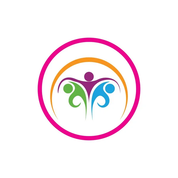 Templat Desain Ikon Vektor Logo Komunitas - Stok Vektor