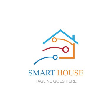 Smart house logo images illustration design