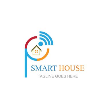 Smart house logo images illustration design