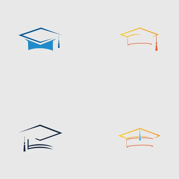 Vector Grafische Illustratie Van Gelukkige Graduatie Logo Ontwerp Template Grijze — Stockvector