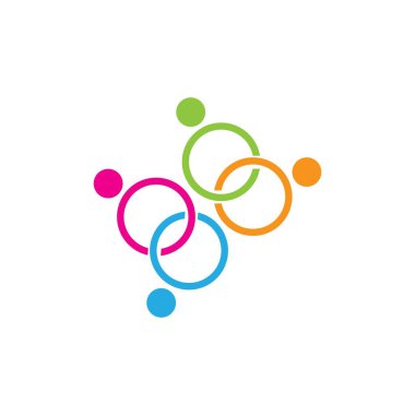 Topluluk, ağ ve sosyal simge tasarım şablonu