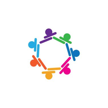 Topluluk, ağ ve sosyal simge tasarım şablonu