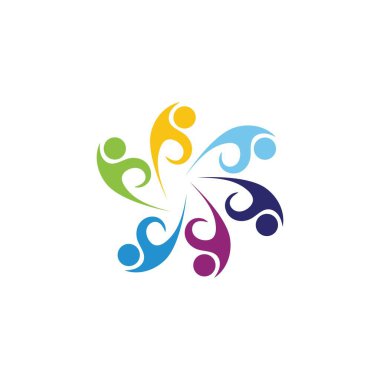 Topluluk, ağ ve sosyal simge tasarım şablonu