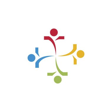 Topluluk, ağ ve sosyal simge tasarım şablonu