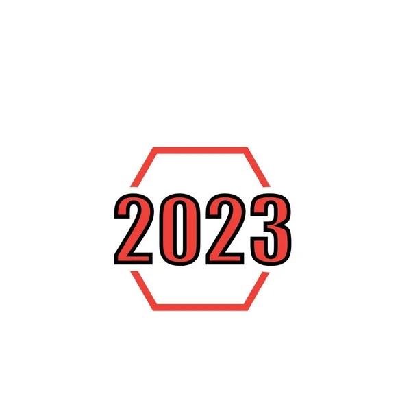 Щасливий Новий Рік 2023 Векторні Ілюстрації Шаблон Дизайну — стоковий вектор