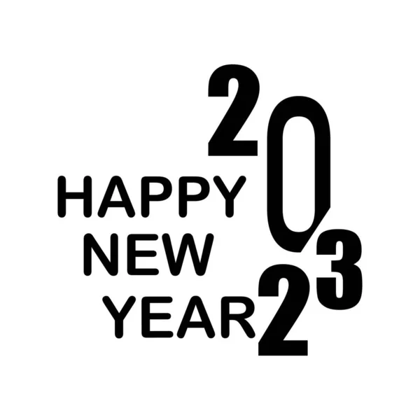 Feliz Año Nuevo 2023 Vector Ilustración Plantilla Diseño — Vector de stock