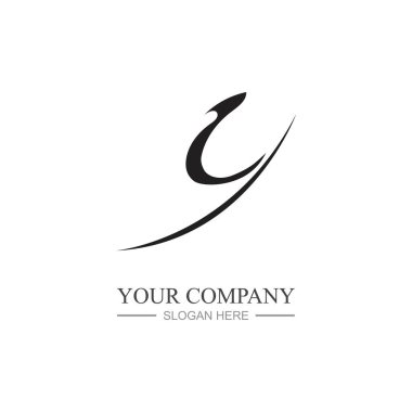 Y Harfi Logo Şablon vektör simgesi tasarımı