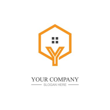 Y Harfi Logo Şablon vektör simgesi tasarımı