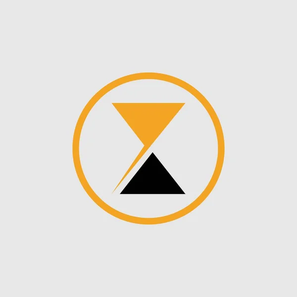 Clássico Logotipo Ampulheta Ícone Vector Ilustração Modelo Design — Vetor de Stock