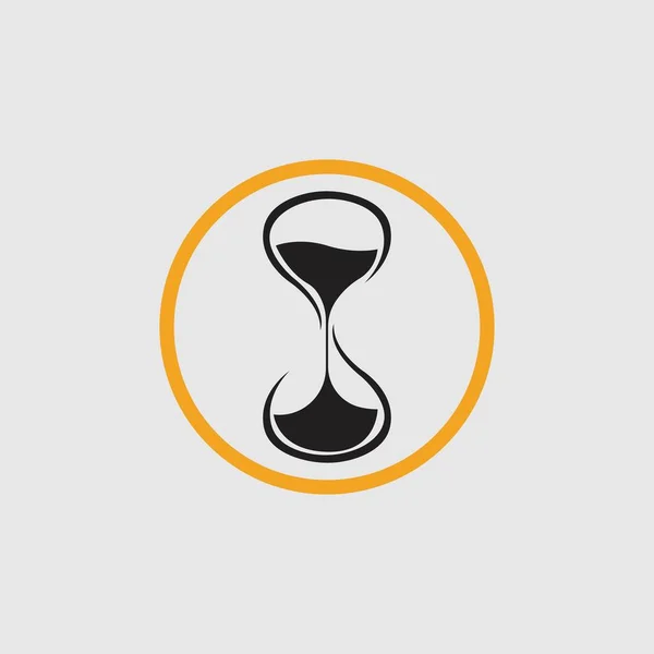Classic Hourglass Logo Icon Vector Illustration Design Template — Stock Vector