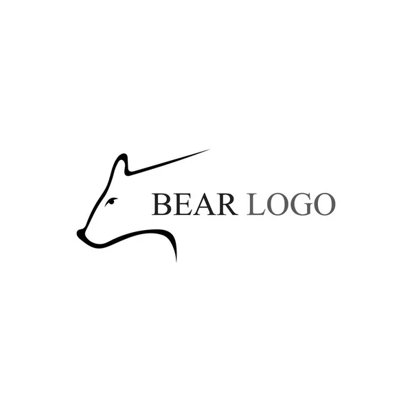 Orso Logo Vettoriale Animali Illustrazione Orso Icona Simbolo Moderno Grafica — Vettoriale Stock