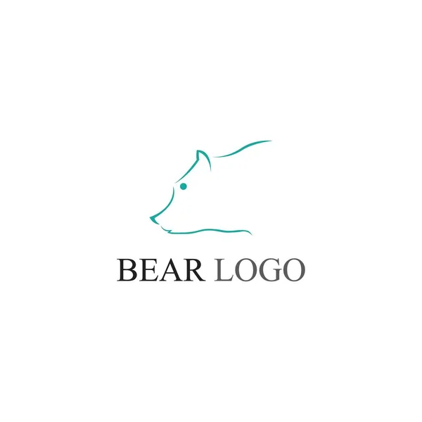 Bear Logo Vektor Djur Illustration Björn Ikon Modern Symbol För — Stock vektor