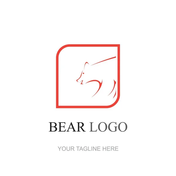 Orso Logo Vettoriale Animali Illustrazione Orso Icona Simbolo Moderno Grafica — Vettoriale Stock