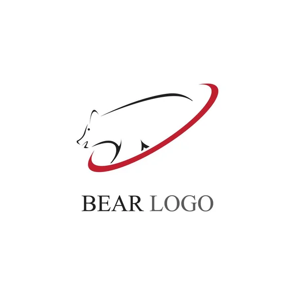 Ayı Logo Vektör Hayvanları Illüstrasyonu Ayı Simgesi Grafik Web Tasarımı — Stok Vektör