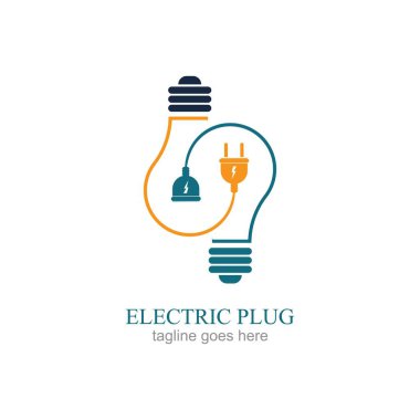 Yaratıcı Elektrik Eklentisi Logosu Kavram Vektörü tasarımı