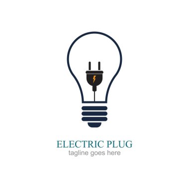 Yaratıcı Elektrik Eklentisi Logosu Kavram Vektörü tasarımı
