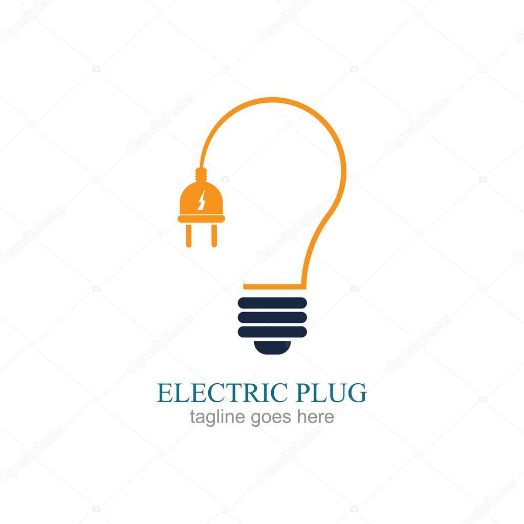 Creative Electrical Plug Logo Concept Vector design