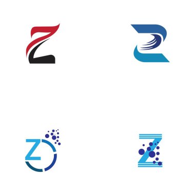 Z harfi iş kurumsal birleşik vektör logo tasarım şablonu seti