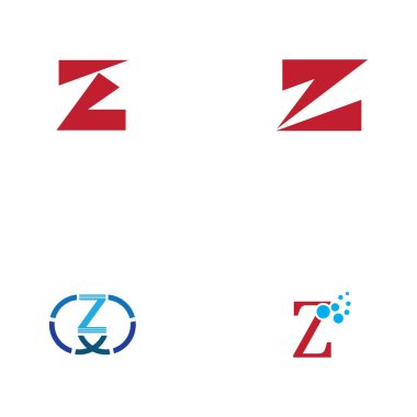 Z harfi iş kurumsal birleşik vektör logo tasarım şablonu seti