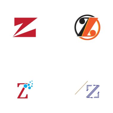 Z harfi iş kurumsal birleşik vektör logo tasarım şablonu seti