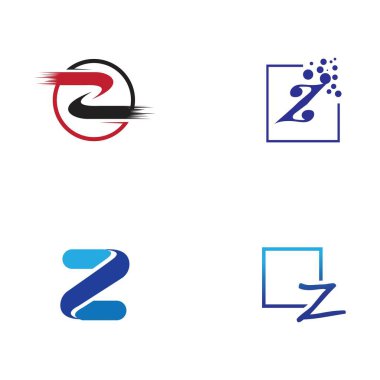 Z harfi iş kurumsal birleşik vektör logo tasarım şablonu seti