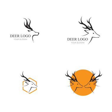 Geyik Logosu Şablon vektör resimleme tasarımını ayarla