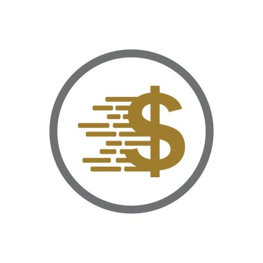 Bir ödeme logosu çizim tasarımı aracı olarak dolar para birimi