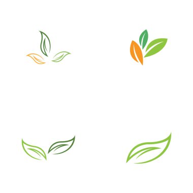 set of  leaf vector logo design, eco friendly concept