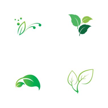 set of  leaf vector logo design, eco friendly concept