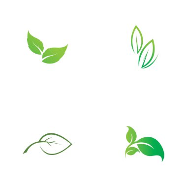 set of  leaf vector logo design, eco friendly concept