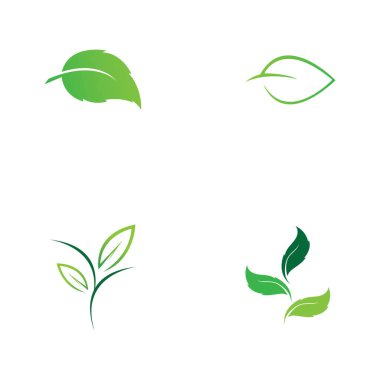 set of  leaf vector logo design, eco friendly concept